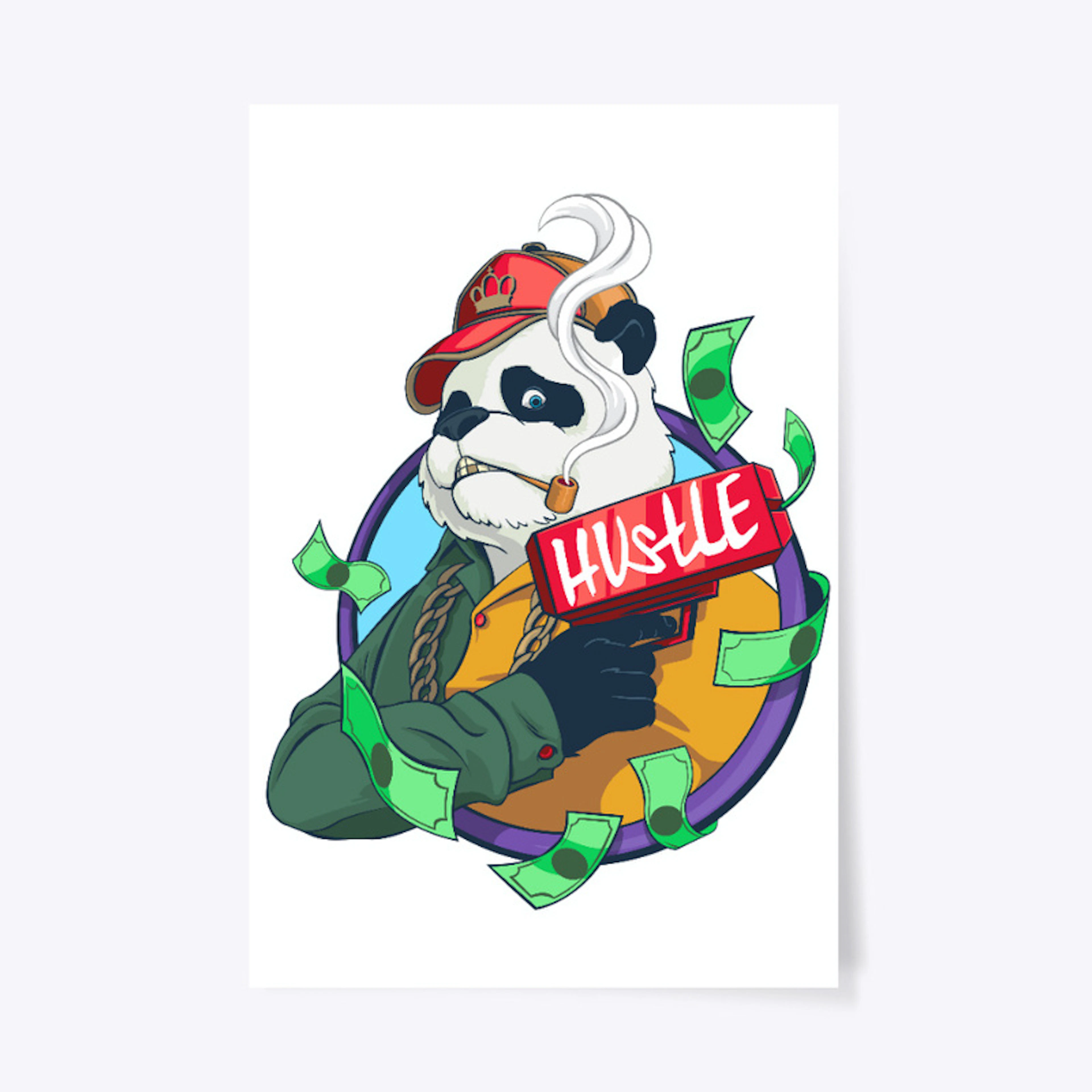 The Hustle Panda Rockin' a Cash Cannon!