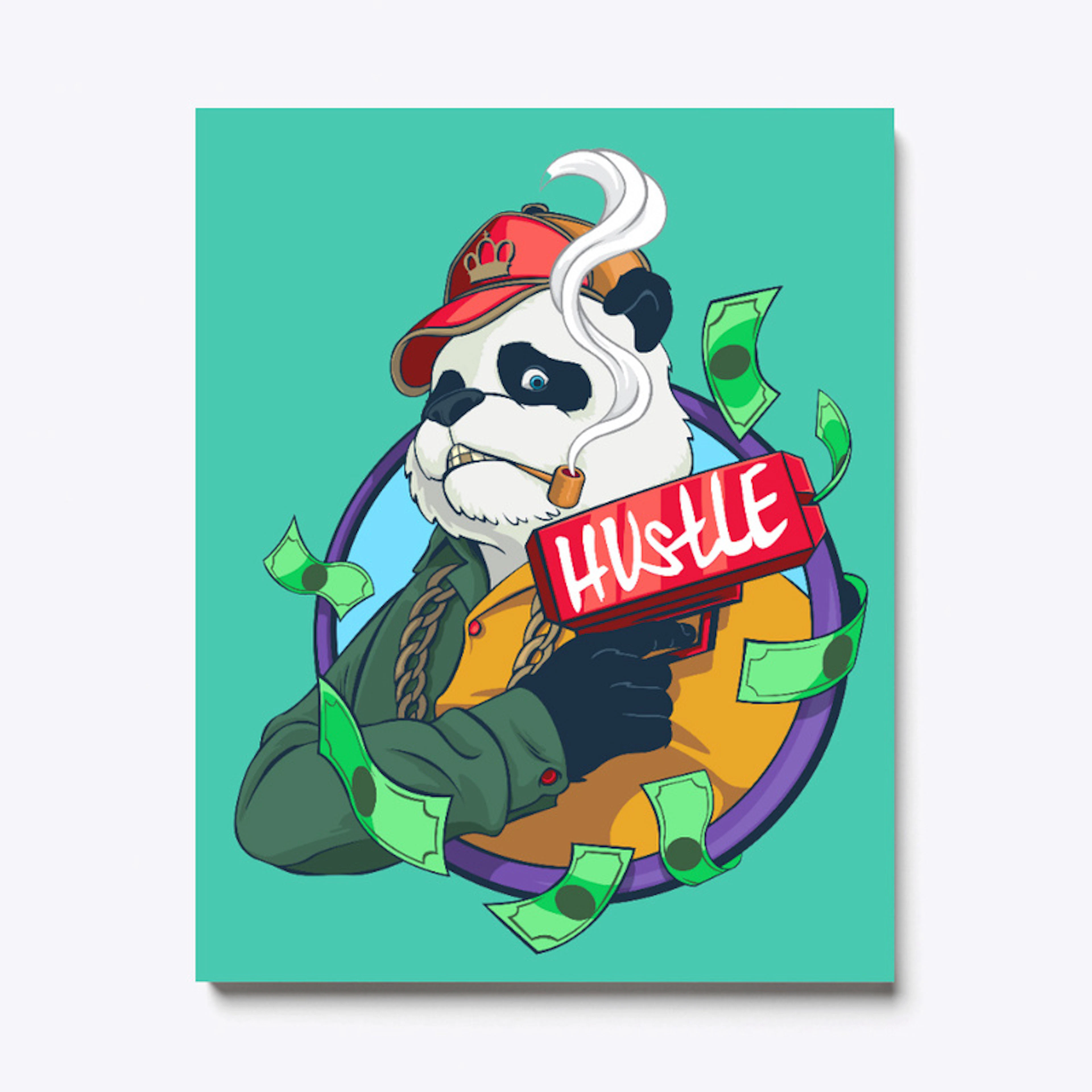 The Hustle Panda Rockin' a Cash Cannon!