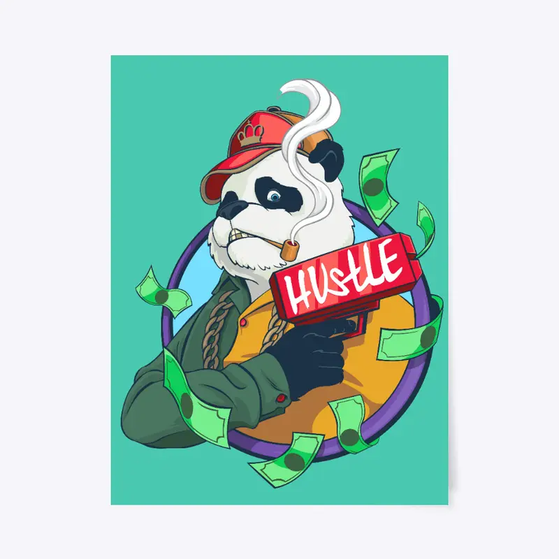 The Hustle Panda Rockin' a Cash Cannon!